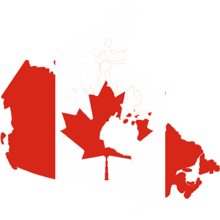 flag map of canada