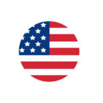 american flag in blue and red colors and white background